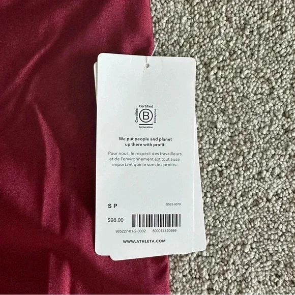 NWT Athleta Elation Shine Tight Red Shinmer Leggings Size Small - Picture 3 of 10